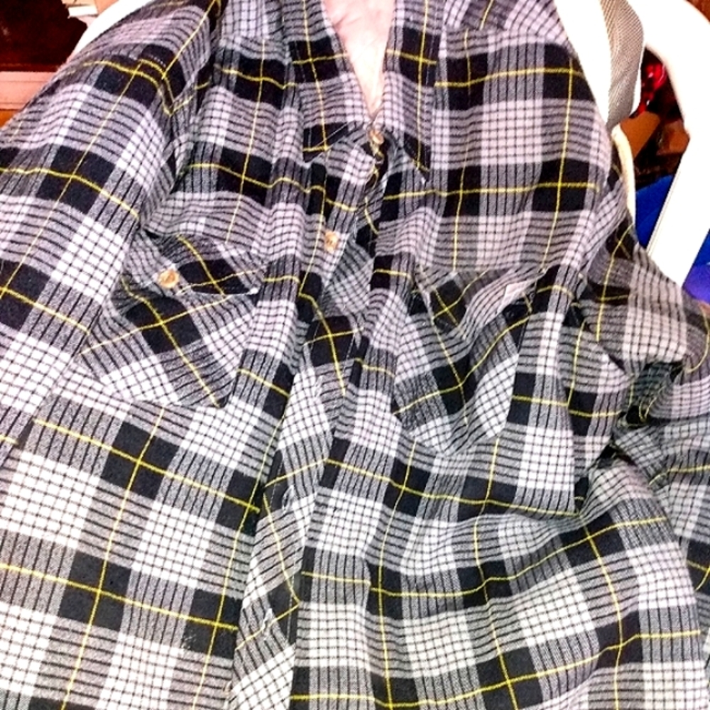 Vintage flannel quilted shacket